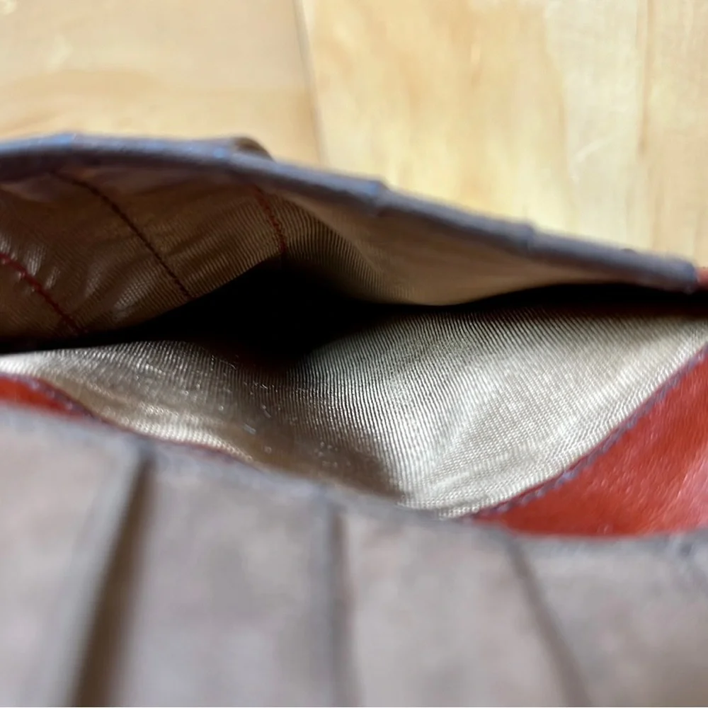 Vintage Anticoli Wallet ~ Brown with Suede pockets